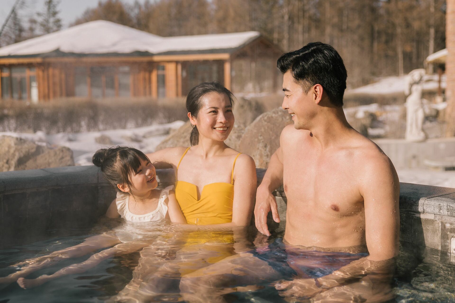famille qui ski