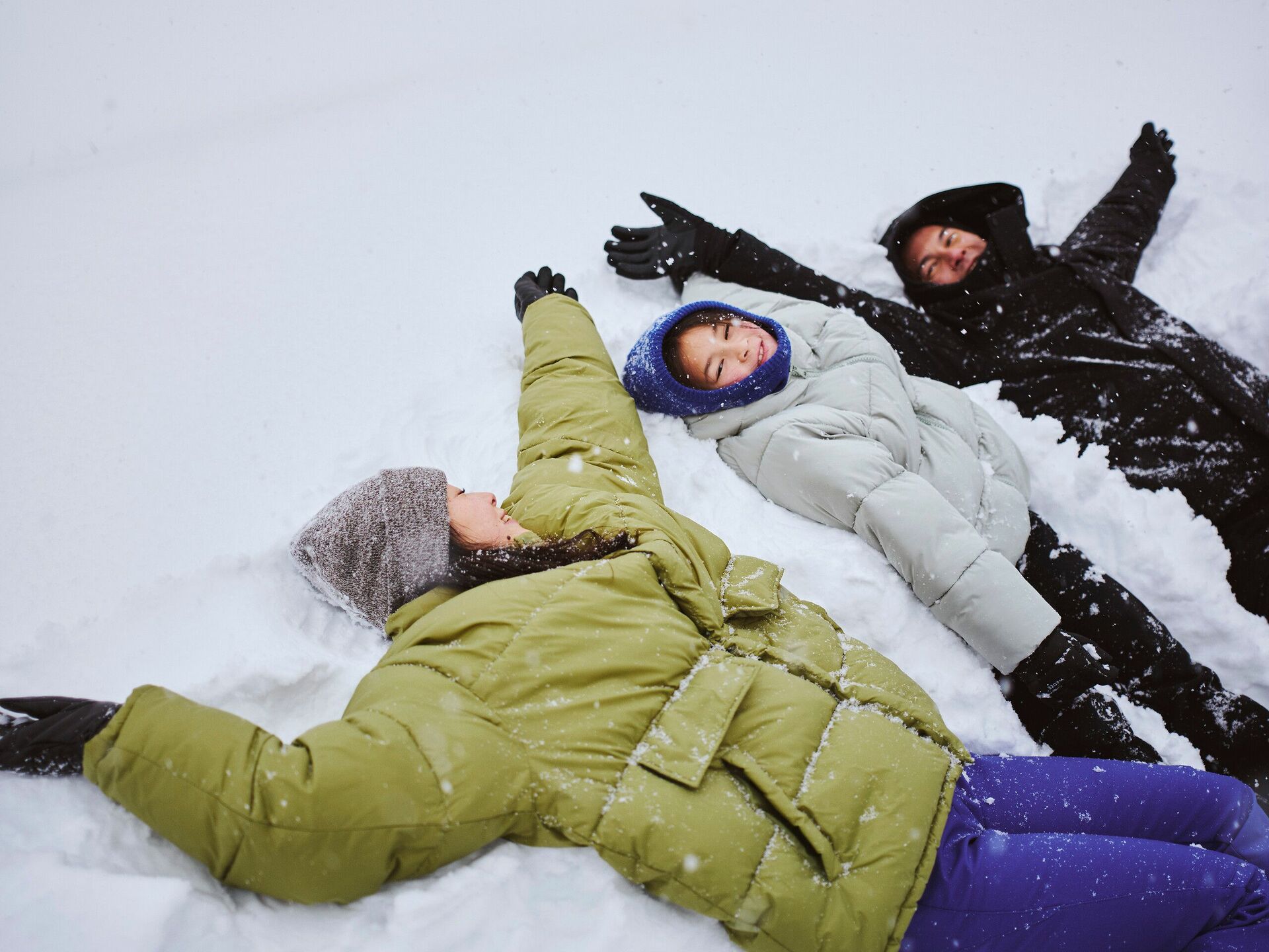famille qui ski