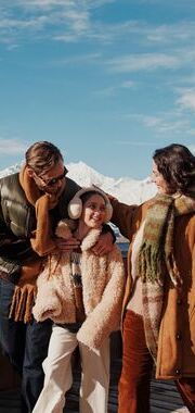 famille qui ski