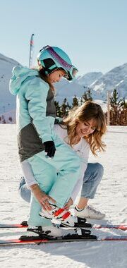 famille qui ski