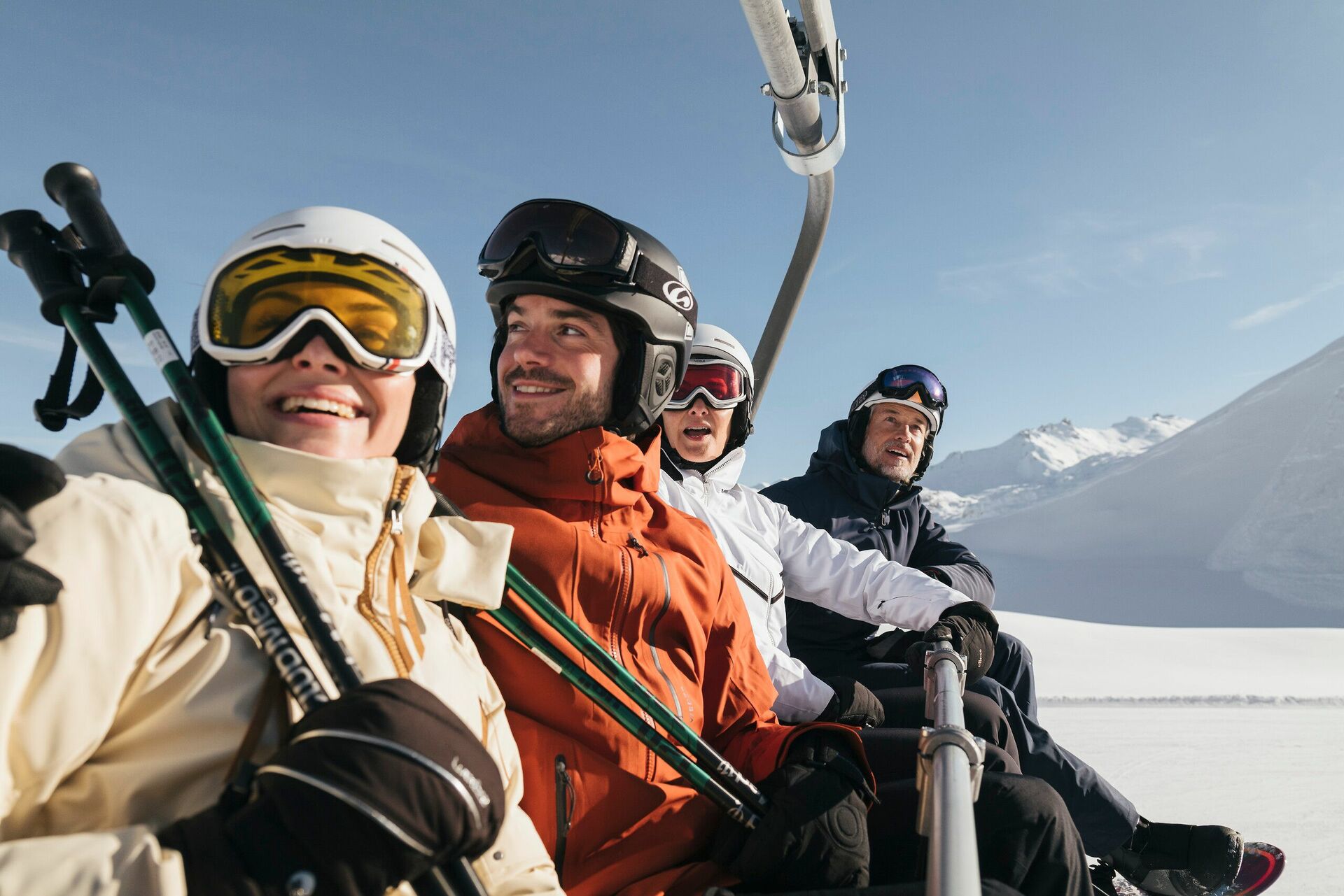 famille qui ski
