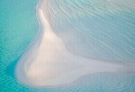 Banc de sable blanc aux Bahamas