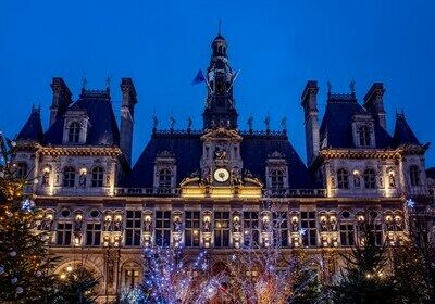 Hôtel de ville de Paris à Noël
