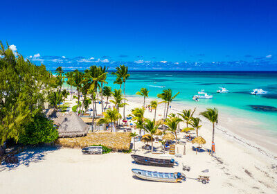 Plage avec palmiers