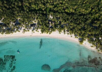 Vue aérienne plage Punta Cana