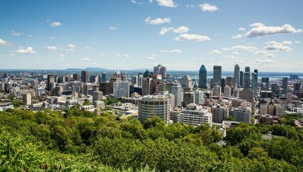 Vue de Mont Royal sur Montréal