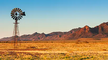 Paysage sec dans l'Outback australien