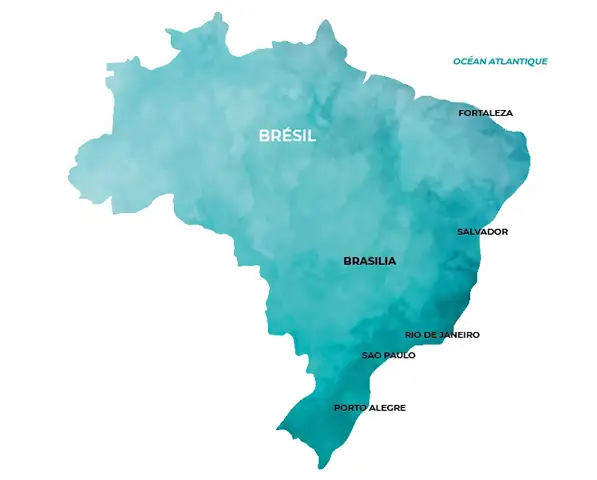 carte du Brésil