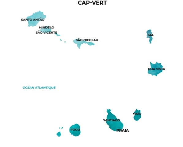 Carte du Cap-Vert Carte du Cap-Vert