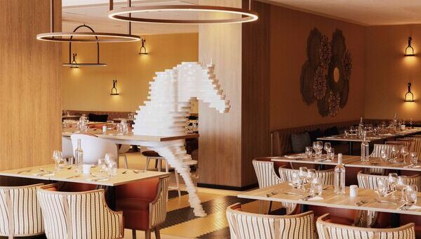 Famille dans un restaurant