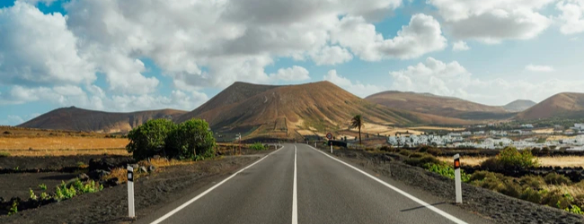 Vue sur un volcan à Lanzarote