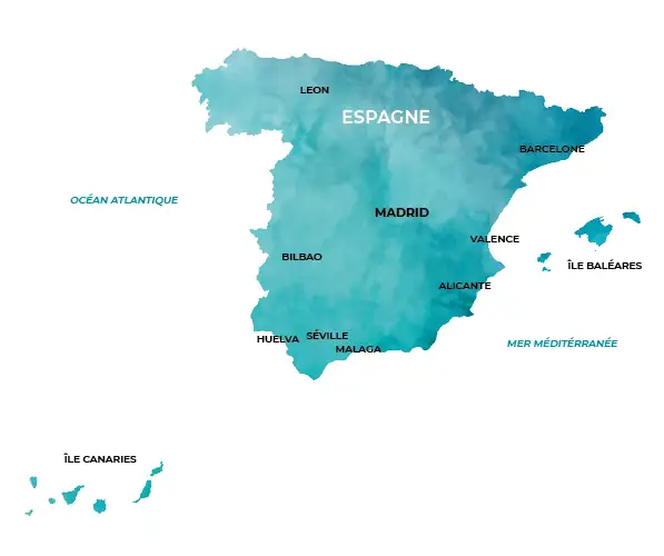 Carte de l'Espagne