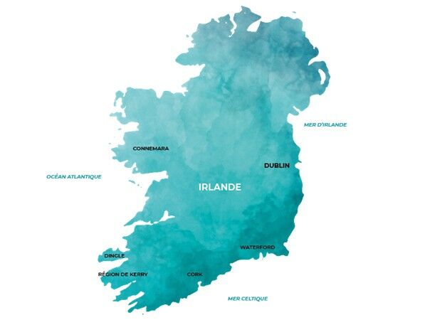 Carte de l'Irlande