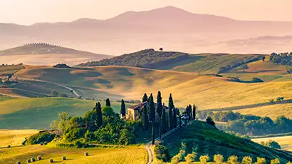 Collines en Toscane
