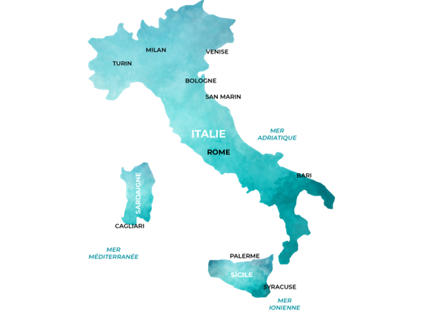 carte de l'Italie