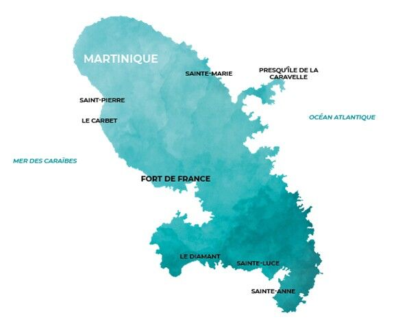 Carte de la Martinique