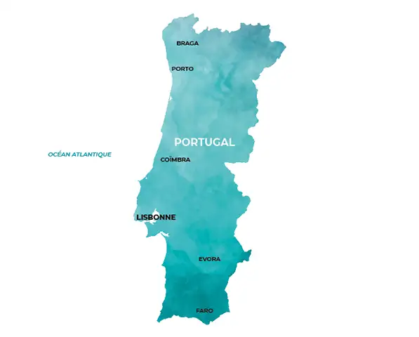 carte du Portugal