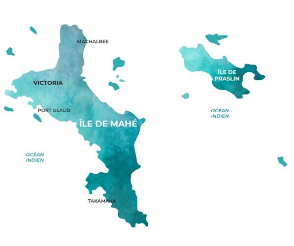 Carte des Seychelles