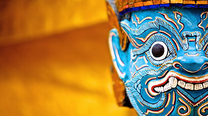 Masque bleu traditionnel