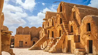 Village en chaux à Tataouine