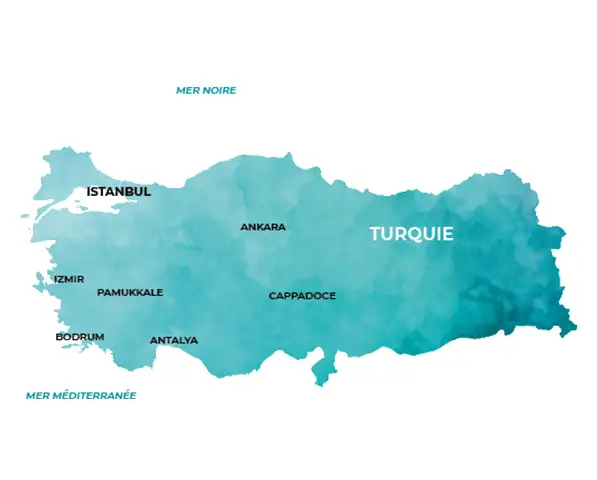 Carte dela Turquie Carte de la Turquie