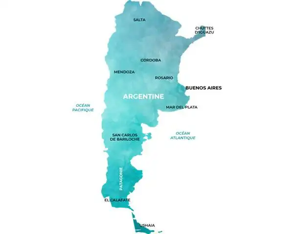 Carte de l'Argentine