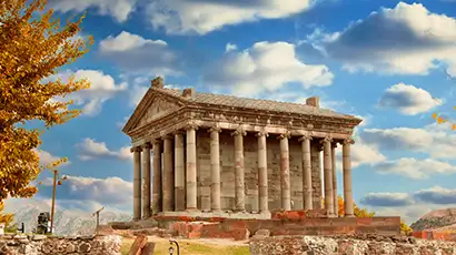 Temple avec colonnes