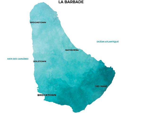carte de la Barbade