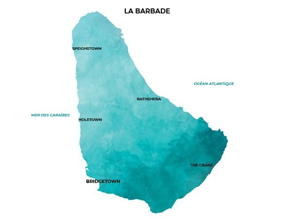 Carte de la Barbade carte de la Barbade