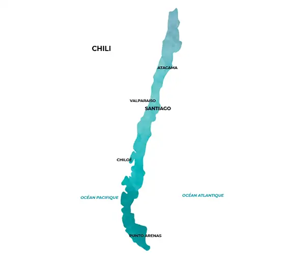 Carte du Chili carte du Chili