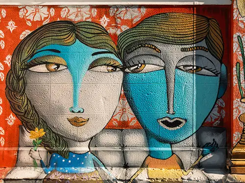 Visages en street art