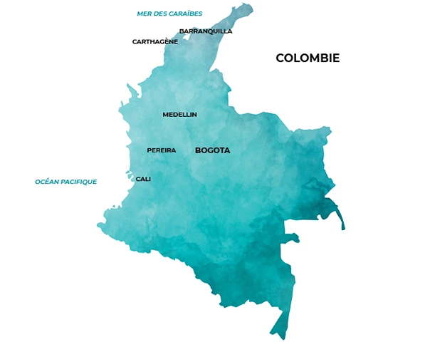 Carte de la Colombie