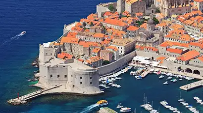 Vue aérienne de Dubrovnik