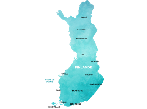 Carte de la Finlande