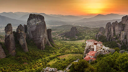 Vue sur les Météores en Grèce