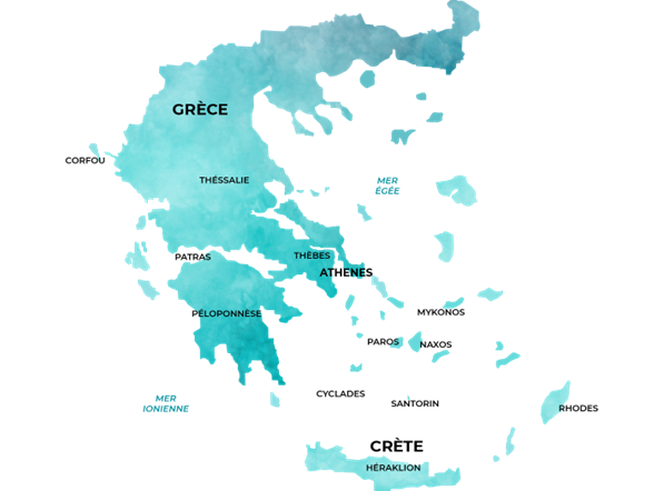 Carte de la Grèce
