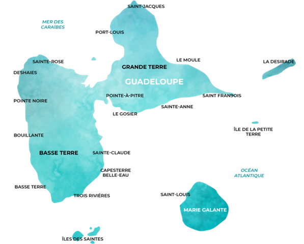 carte de la Guadeloupe