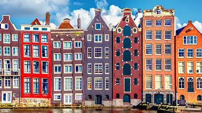 Bâtiments typiques à Amsterdan