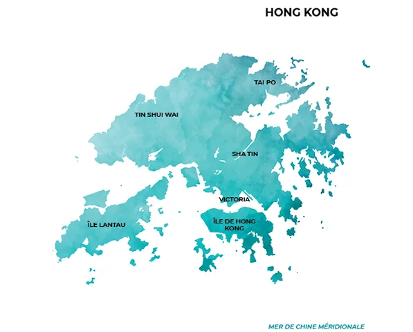 Carte de Hong Kong Carte de Hong Kong