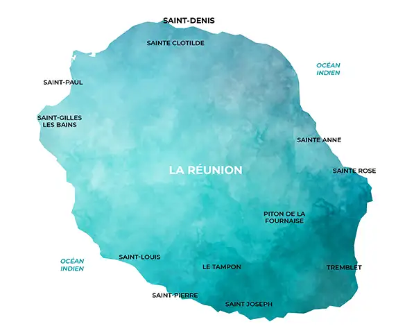 Carte de La Réunion carte de La Réunion