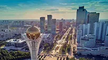 Ville moderne au Kazakhstan
