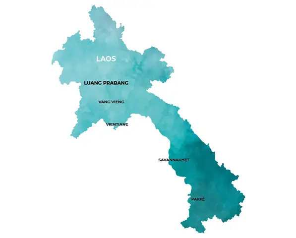 carte du Laos