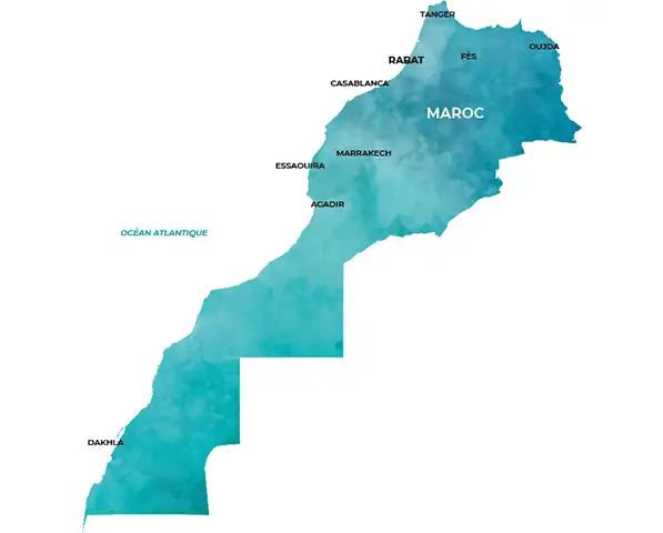 carte du Maroc