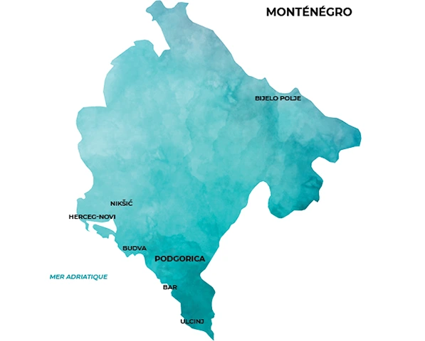 Carte du Montenegro carte du Montenegro