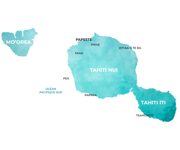 Carte de la Polynésie française