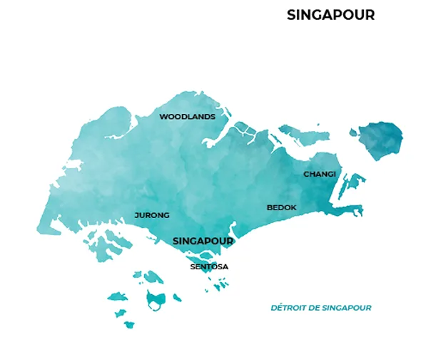 Carte de Singapour carte de Singapour