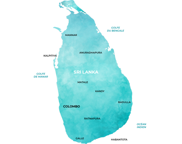 carte du Sri Lanka