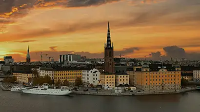 Vue sur la ville de Stockholm