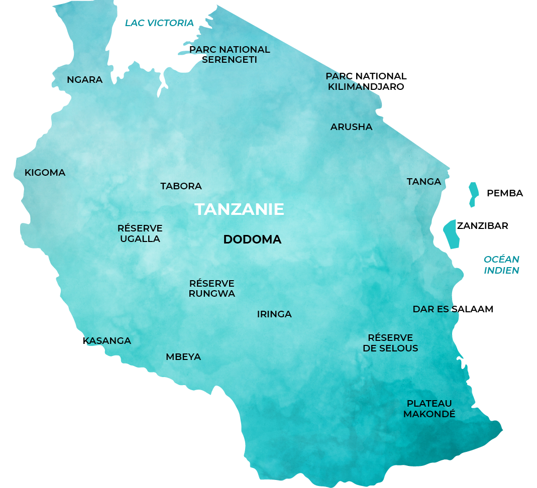 carte de la Tanzanie